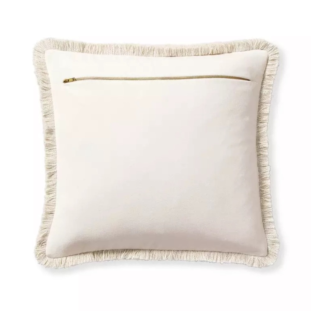 NWT! Serena & Lily Bowden Velvet 20” Pillow Cover in French White - Picture 2 of 5